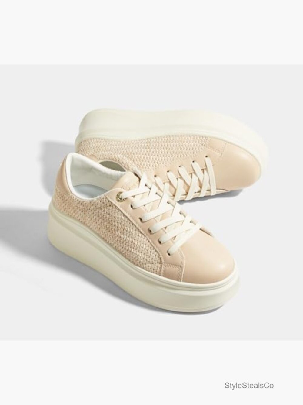 Platform Fashion Sneakers Faux Leather Classic Tennis Shoes Low Top Casual - Picture 7 of 7